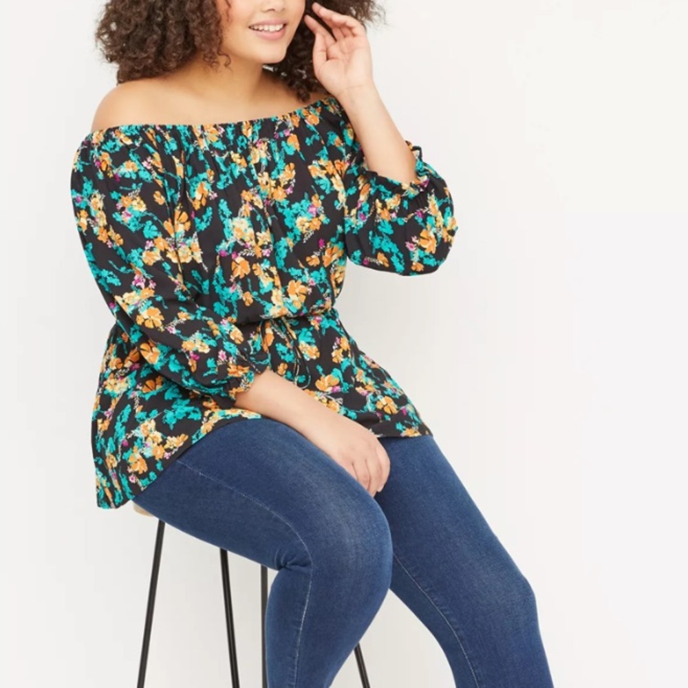 Lane Bryant Size 22/24 PRINTED CONVERTIBLE TOP NWT